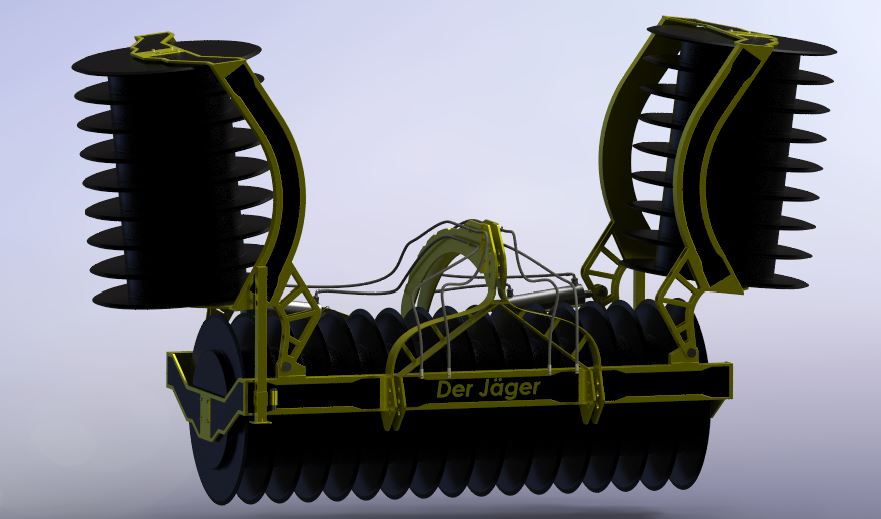 青贮料压实机滚筒3D数模图纸 Solidworks设计